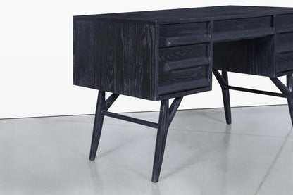 Vintage Black Cerused Desk by Jack Van Der Molen for Jamestown Lounge Co.