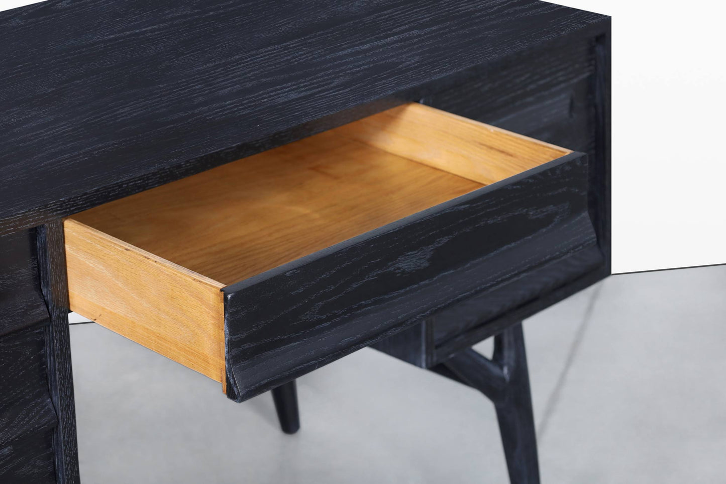 Vintage Black Cerused Desk by Jack Van Der Molen for Jamestown Lounge Co.