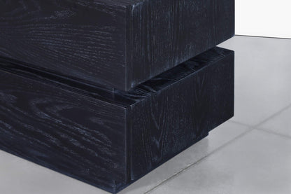 Vintage Black Cerused Nightstands by Steve Chase