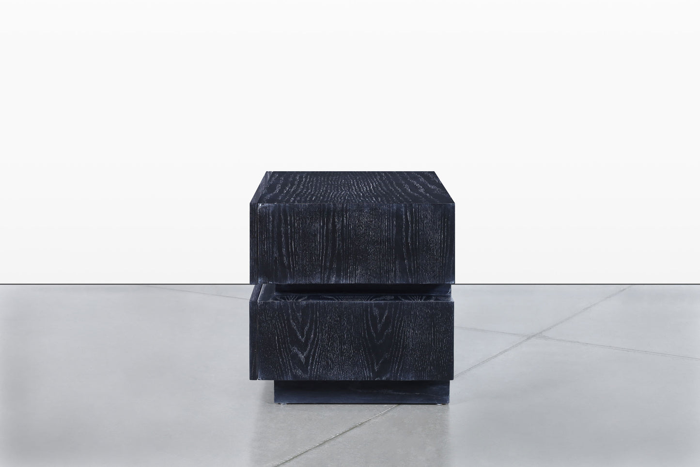 Vintage Black Cerused Nightstands by Steve Chase
