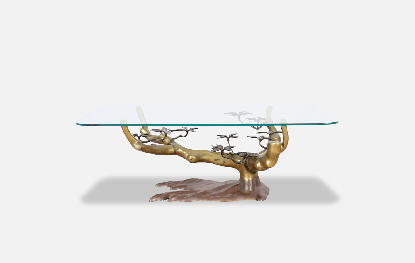 Vintage Brass "Bonsai" Coffee Table by Willy Daro