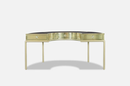 Vintage Brass “Demi Lune” Desk by Mastercraft