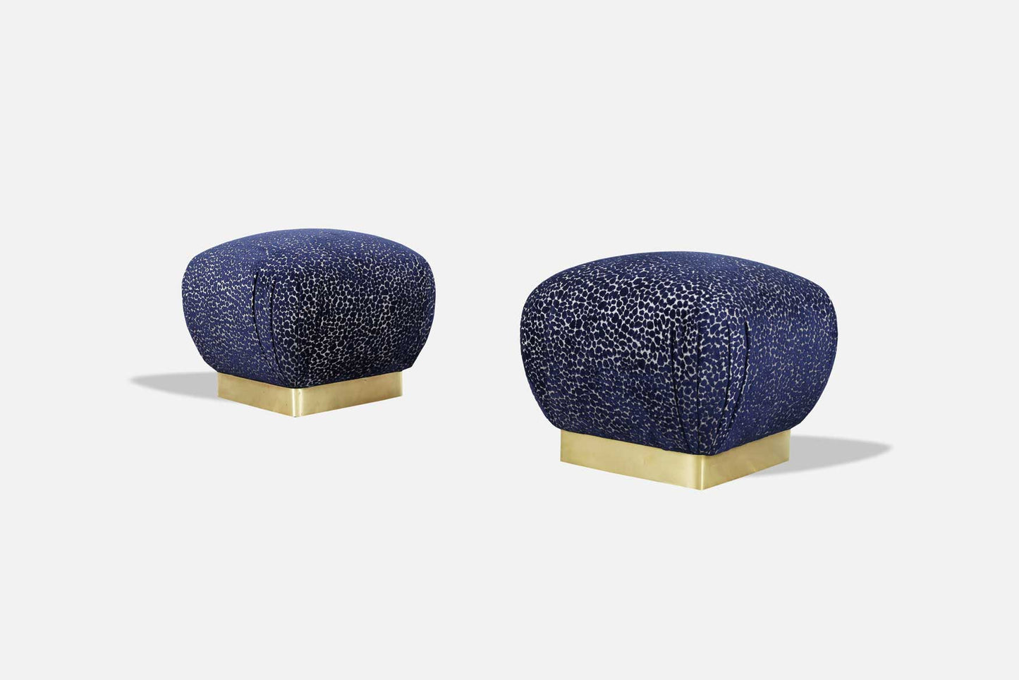 Vintage Brass Stools/Ottomans by Marge Carson