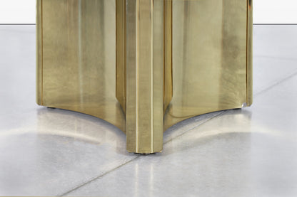 Vintage Brass "Trilobi" Pedestal Dining Table by Mastercraft