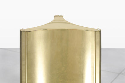 Vintage Brass "Trilobi" Pedestal Dining Table by Mastercraft