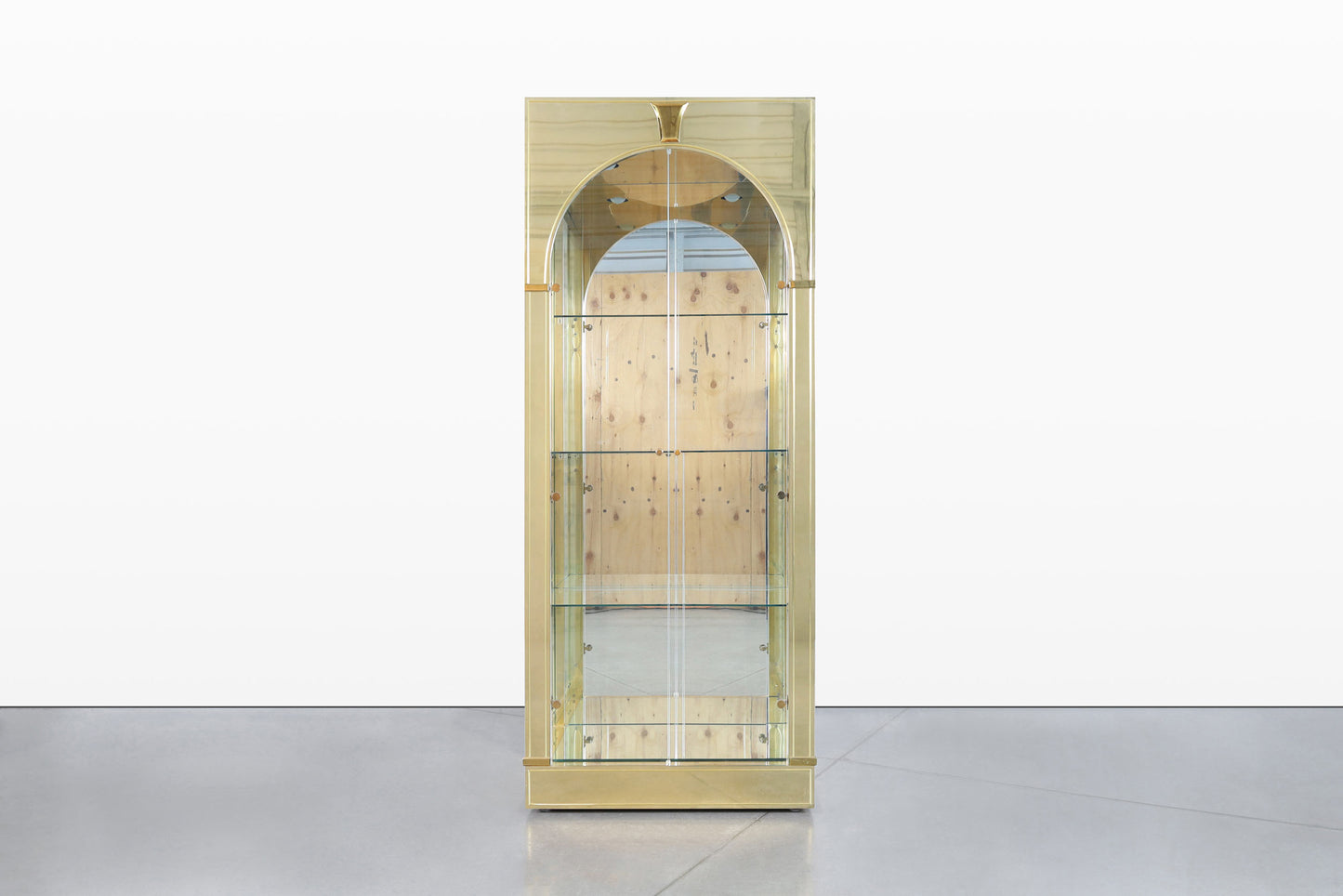 Vintage Brass Vitrine / Display Cabinet by Mastercraft