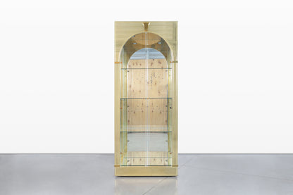 Vintage Brass Vitrine / Display Cabinet by Mastercraft