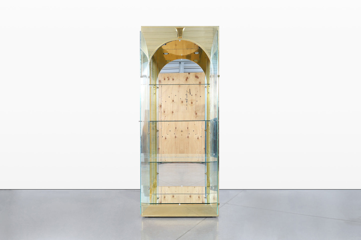Vintage Brass Vitrine / Display Cabinet by Mastercraft