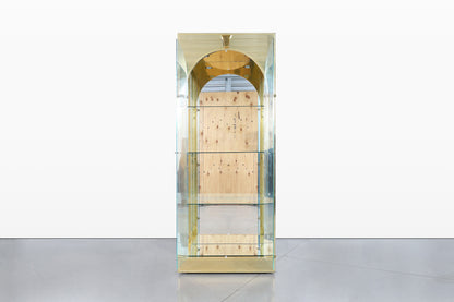 Vintage Brass Vitrine / Display Cabinet by Mastercraft
