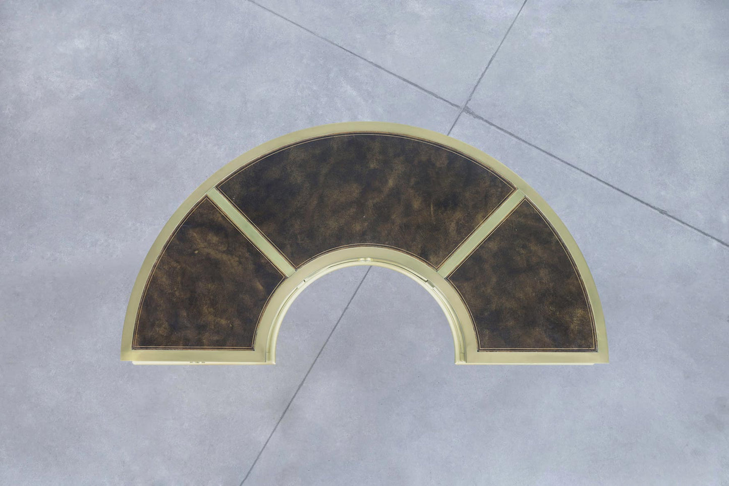 Vintage Brass “Demi Lune” Desk by Mastercraft