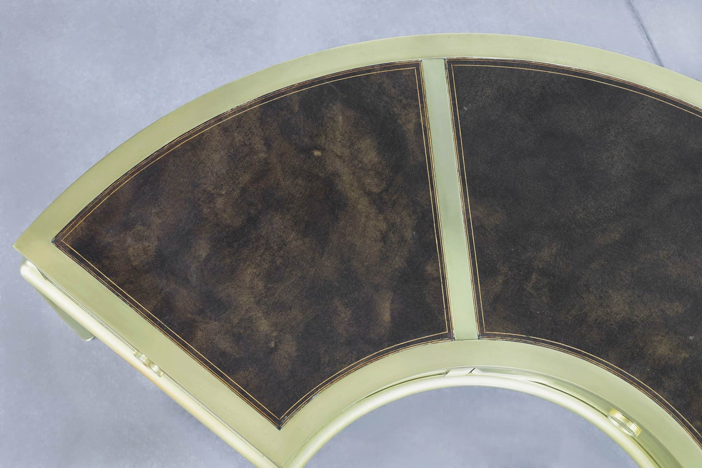 Vintage Brass “Demi Lune” Desk by Mastercraft