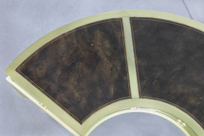 Vintage Brass “Demi Lune” Desk by Mastercraft