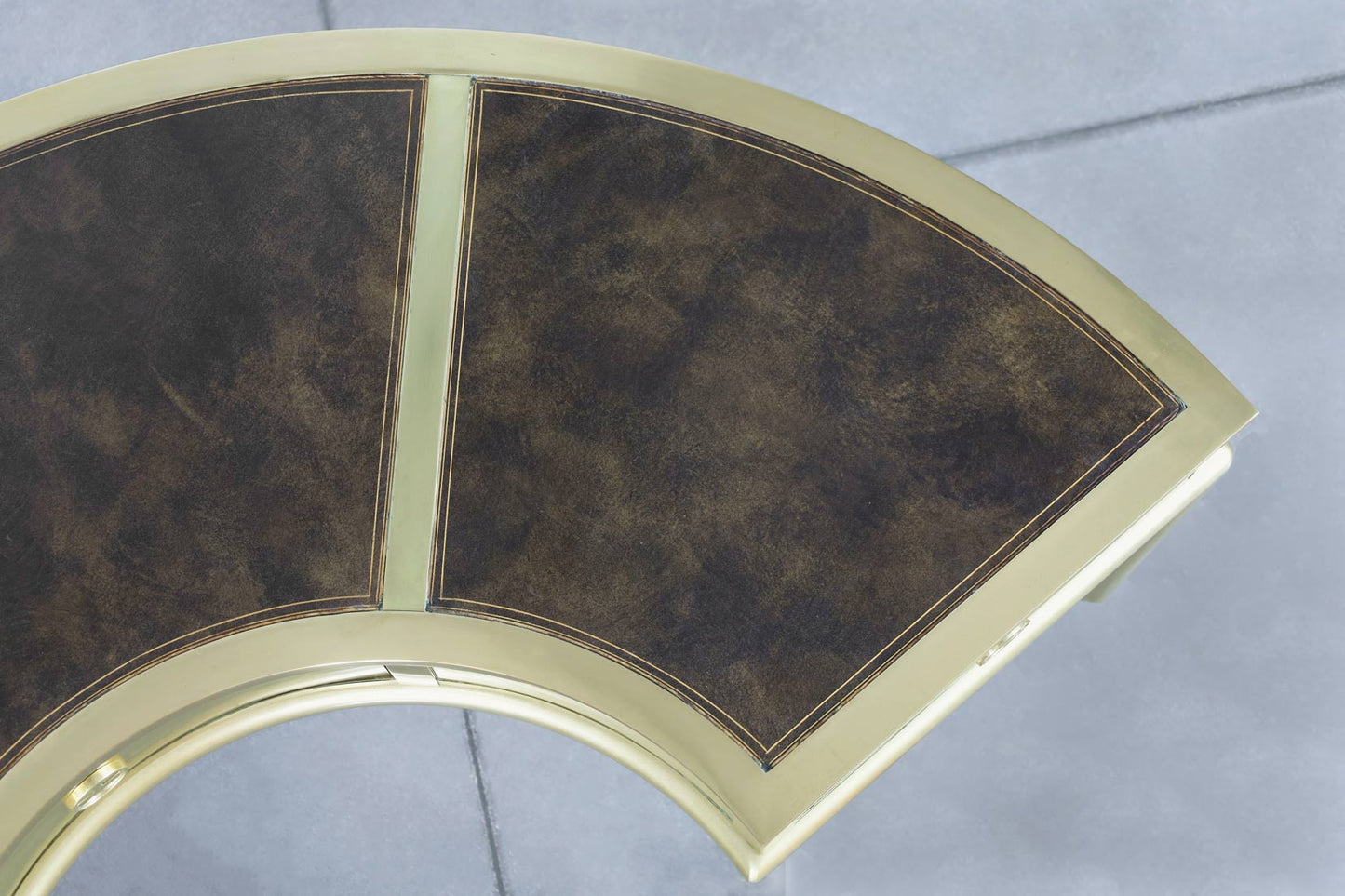 Vintage Brass “Demi Lune” Desk by Mastercraft