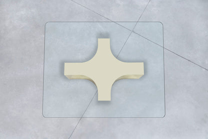 Vintage Brass and Glass Coffee Table