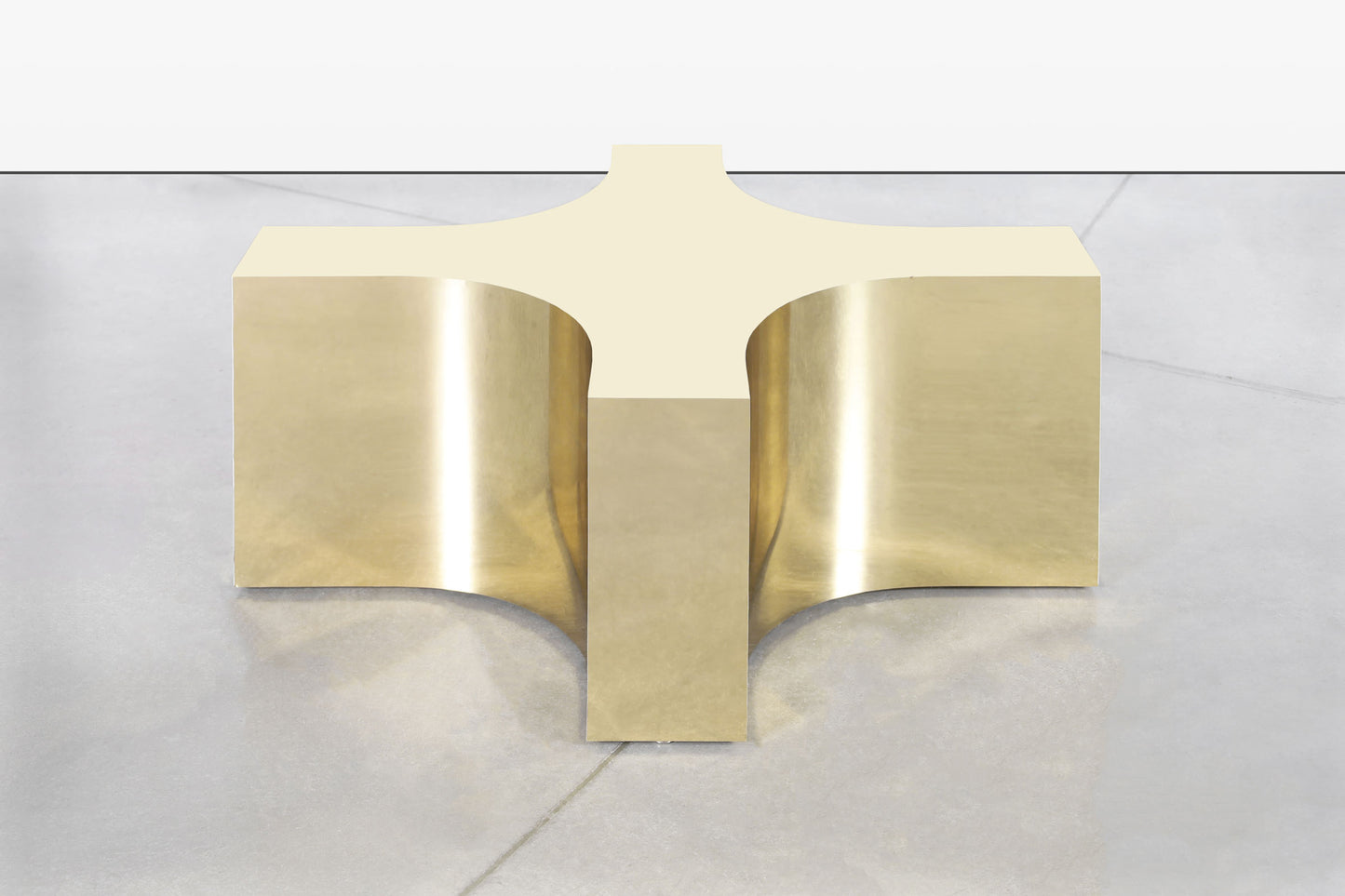 Vintage Brass and Glass Coffee Table