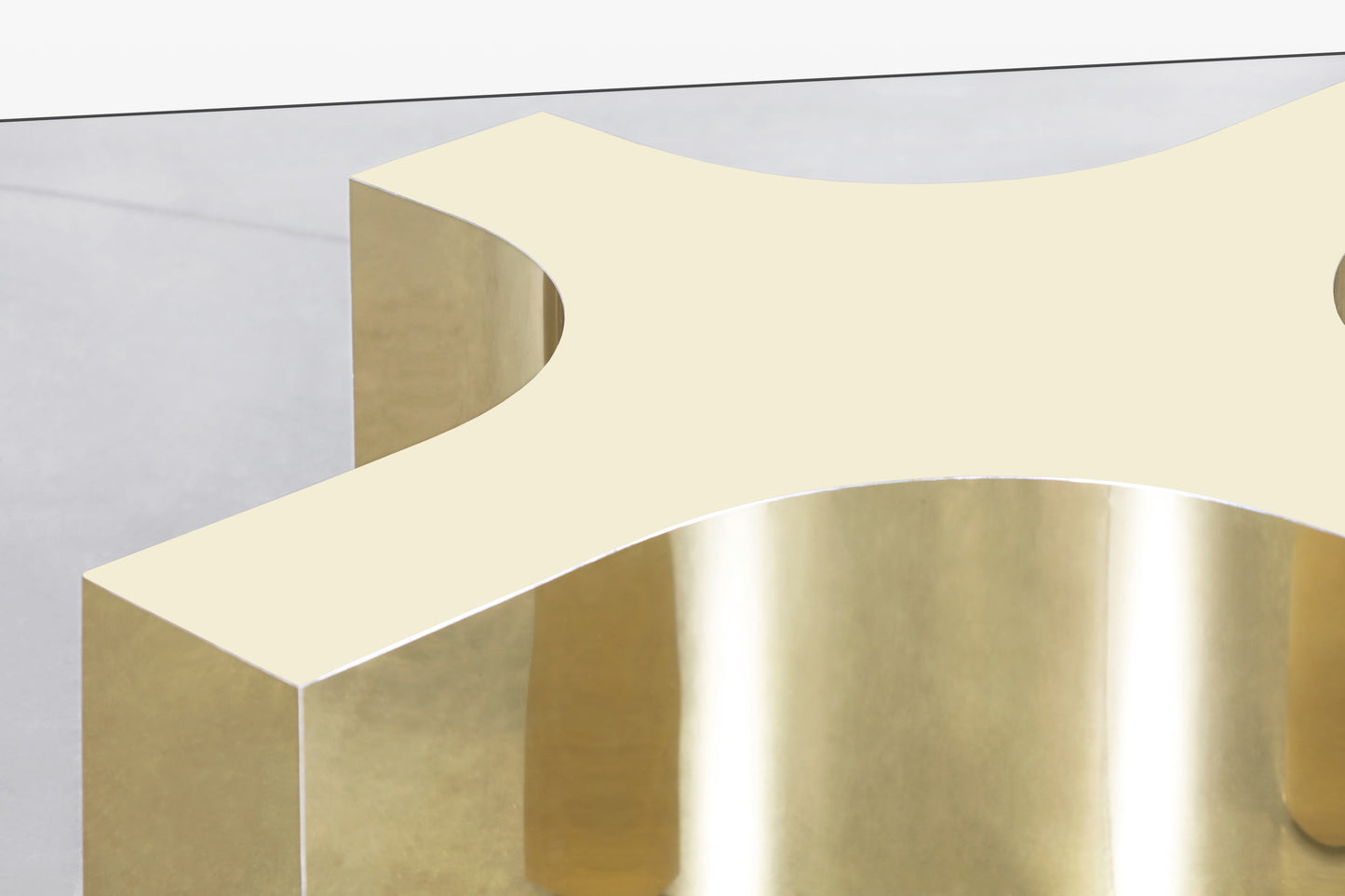 Vintage Brass and Glass Coffee Table