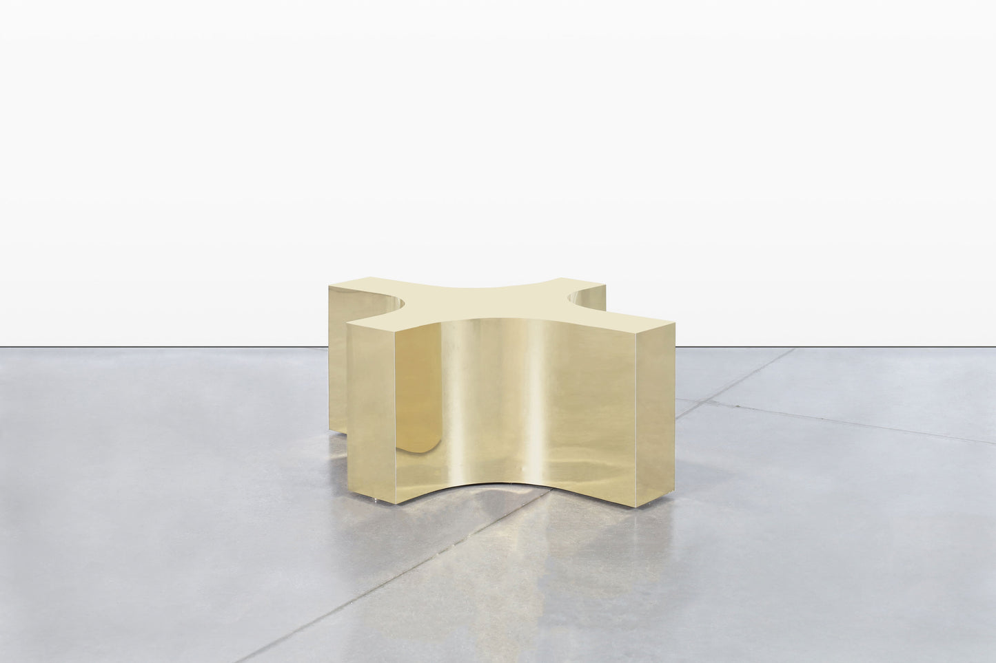 Vintage Brass and Glass Coffee Table