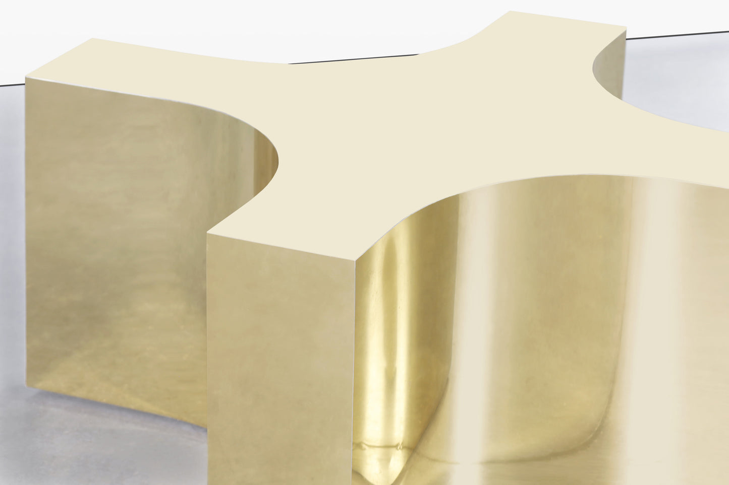 Vintage Brass and Glass Coffee Table