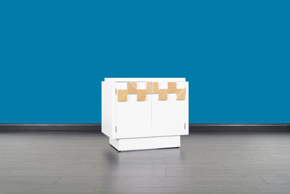 Mid-Century Brutalist Mosaic Nightstands by Lane Furniture
