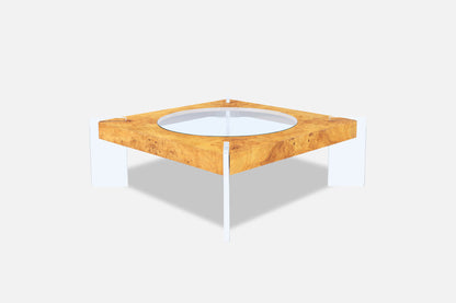 Vintage Burl Wood Coffee Table by Vladimir Kagan