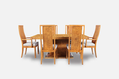 Vintage Burl Wood Dining Room Set by Thomasville