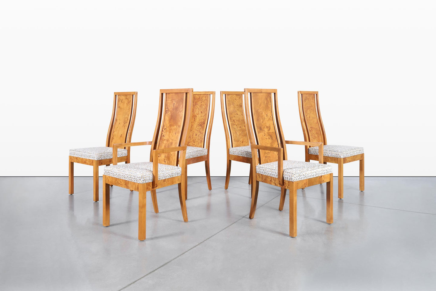 Vintage Burl Wood Dining Room Set by Thomasville