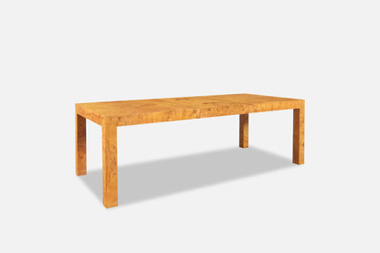 Vintage Burl Wood Dining Table by Milo Baughman for Thayer Coggin