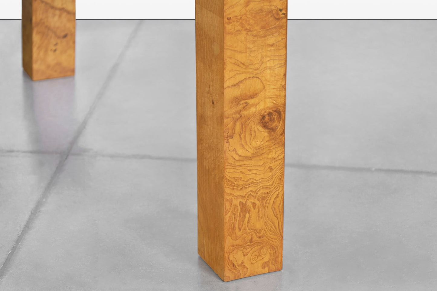 Vintage Burl Wood Dining Table by Milo Baughman for Thayer Coggin