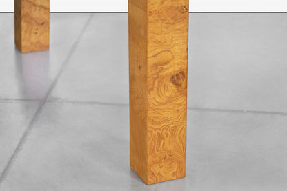 Vintage Burl Wood Dining Table by Milo Baughman for Thayer Coggin