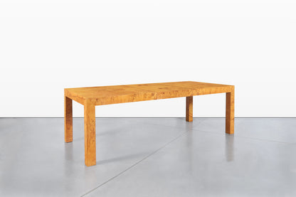 Vintage Burl Wood Dining Table by Milo Baughman for Thayer Coggin