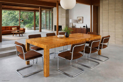 Vintage Burl Wood Dining Table by Milo Baughman for Thayer Coggin