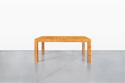 Vintage Burl Wood Dining Table by Milo Baughman for Thayer Coggin
