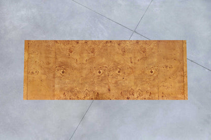 Vintage Burl Wood and Brass Dining Table by Thomasville
