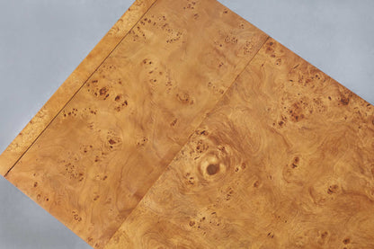 Vintage Burl Wood and Brass Dining Table by Thomasville