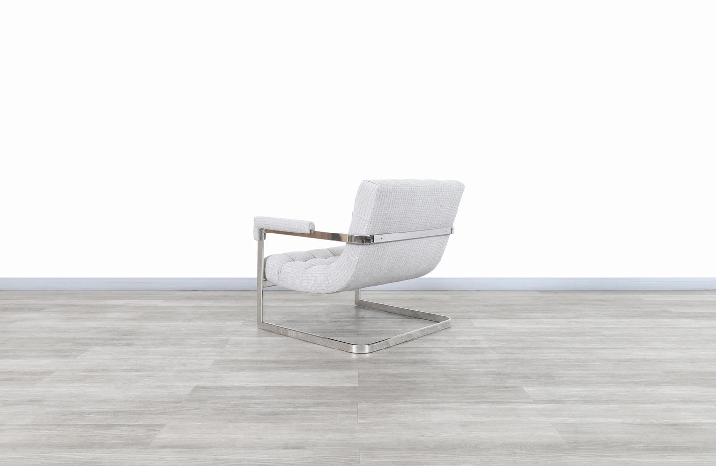 Vintage Chrome "Scoop" Lounge Chairs by Milo Baughman