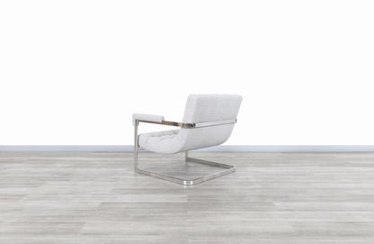 Vintage Chrome "Scoop" Lounge Chairs by Milo Baughman