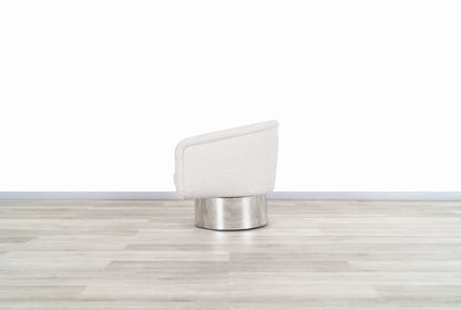 Vintage Chrome Swivel Lounge Chair by Leon Rosen for Pace