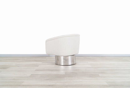 Vintage Chrome Swivel Lounge Chair by Leon Rosen for Pace