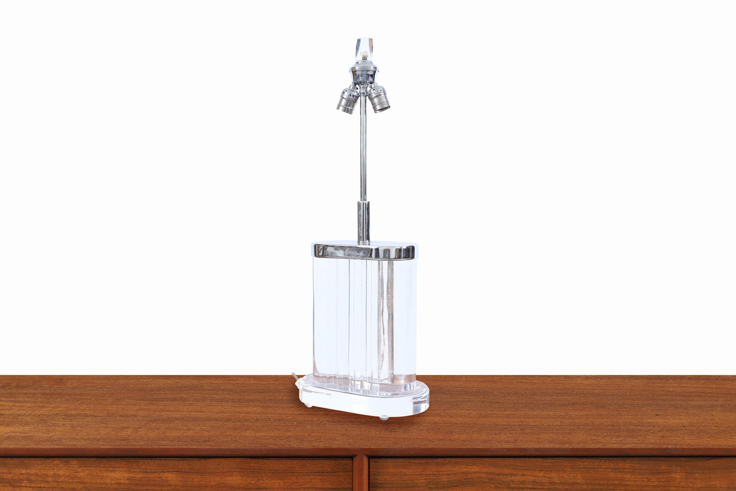 Vintage Chrome and Lucite Table Lamp