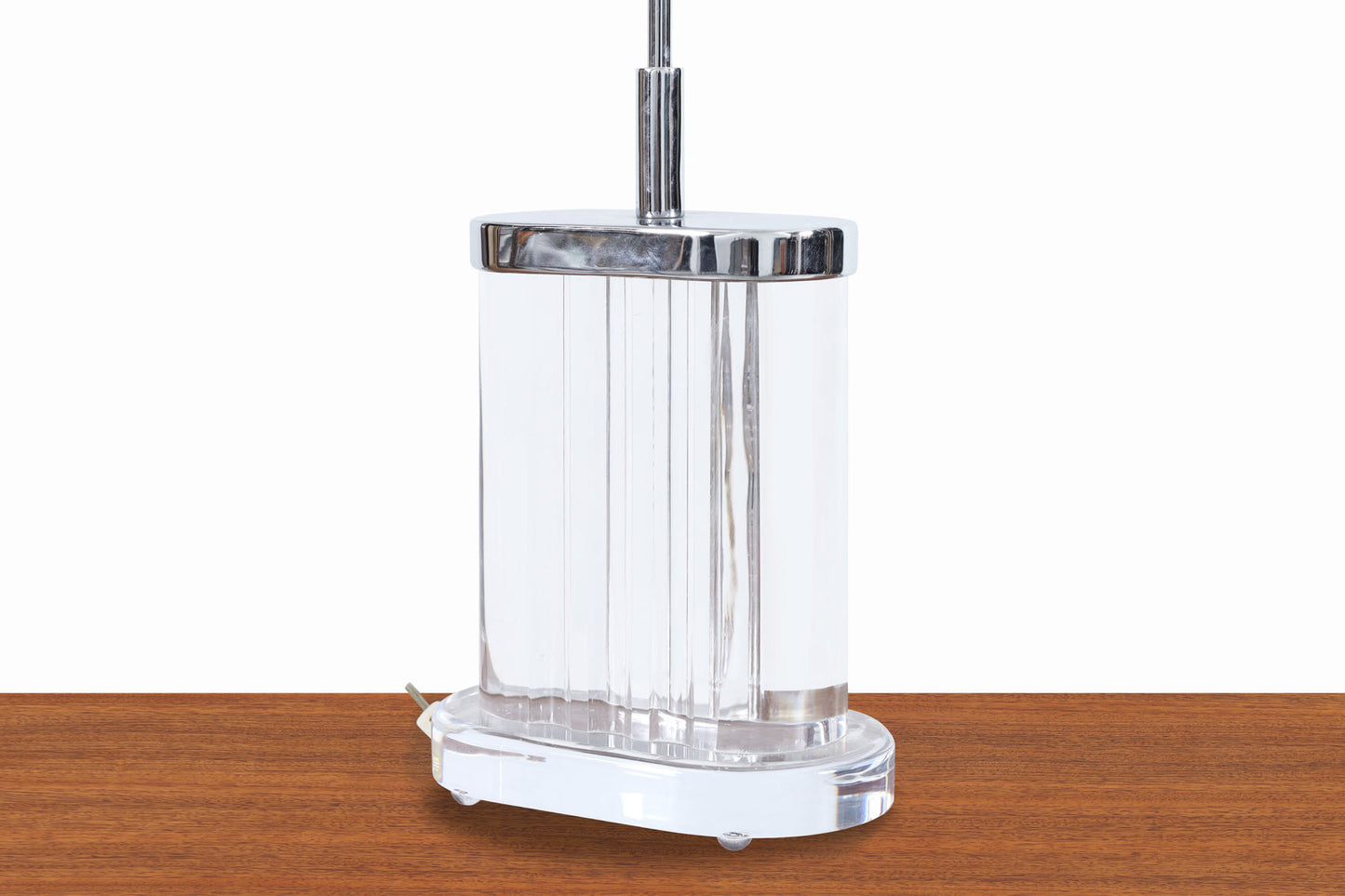 Vintage Chrome and Lucite Table Lamp