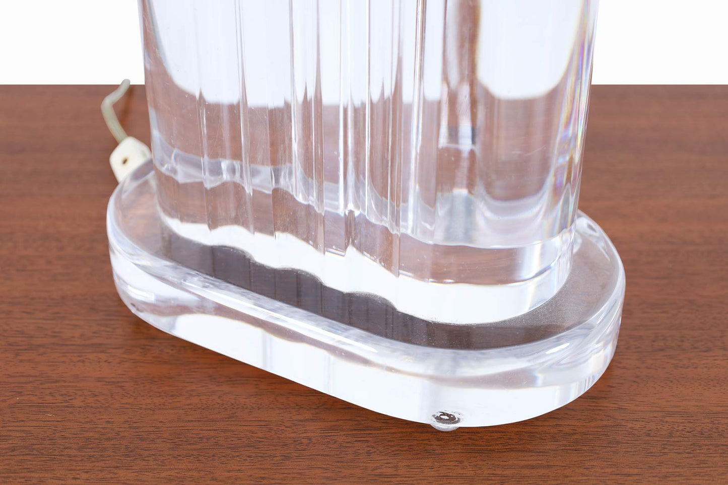 Vintage Chrome and Lucite Table Lamp