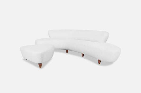Vintage “Cloud” Sofa with Ottoman