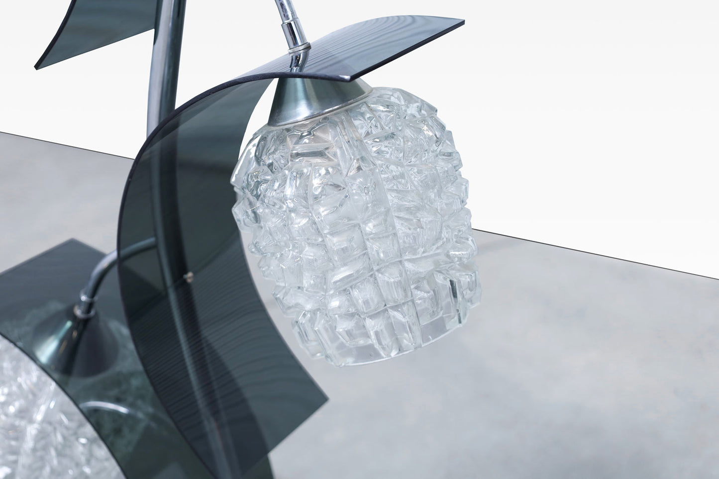 Vintage Crystal and Chrome Lamp