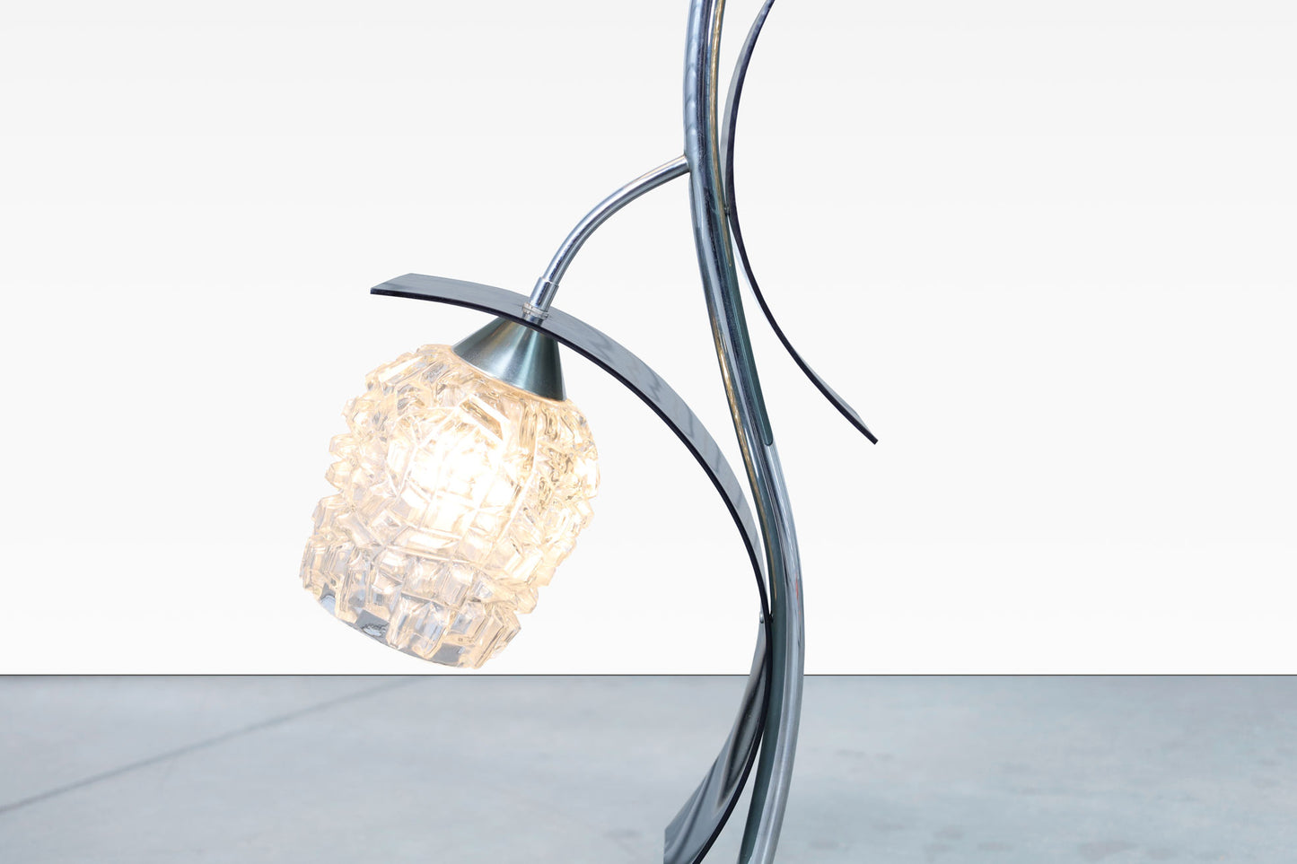 Vintage Crystal and Chrome Lamp