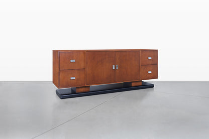 Vintage Custom-Made Walnut Credenza