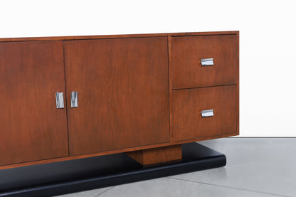 Vintage Custom-Made Walnut Credenza