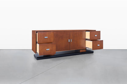 Vintage Custom-Made Walnut Credenza