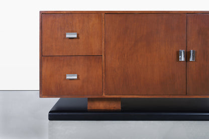 Vintage Custom-Made Walnut Credenza
