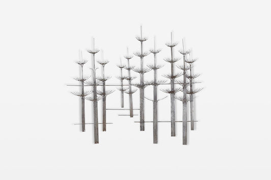 Vintage “Forest” Metal Wall Sculpture by Curtis Jere