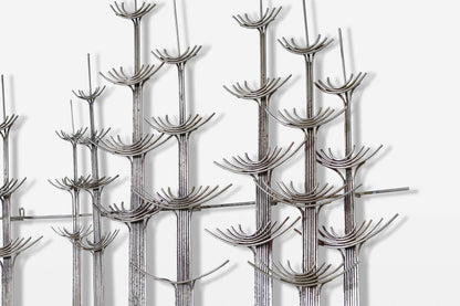 Vintage “Forest” Metal Wall Sculpture by Curtis Jere